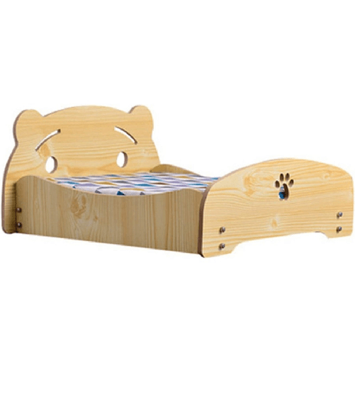 TrAdE Shop Traesio Letto Cuscino Per Cani Gatti Animali Domestici Durevole In Legno 68 X 55 X 23 Cm -