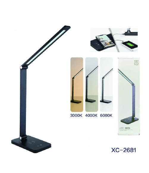 Lampada Da Tavolo Led Da Scrivania Con Ricarica Wireless Per Cellulari Xc-2681 -