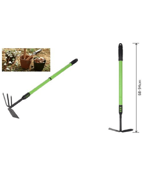 Zappa Quadra Tridente Doppia Manico Allungabile Attrezzo Giardino 68-94cm 90070 -