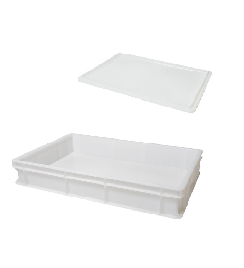Genus Dei set 2 pezzi cassetta porta impasto + coperchio cm 60x40x10