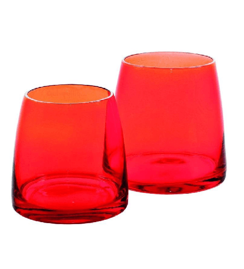 Fade Cevic, set 6 bicchieri vino 23 Cl, arancio in pasta colore