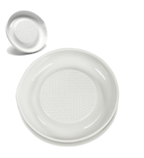KYOCERA CD-18 grattugia e spiralizzatore manuali Grattugia piatta Bianco Kyocera, grattugia tonda 16 cm in ceramica bianca, con antiscivolo