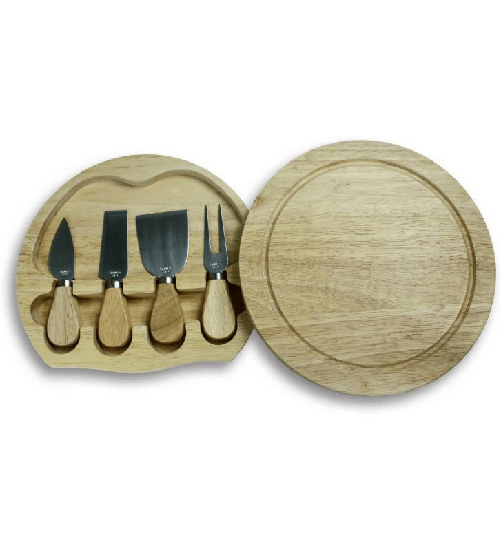 Quisquilie Però Utili Cofanetto in legno set 4 coltelli per formaggi