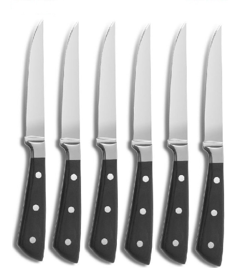 Comas mont blanc pakkawood set 6 coltello bistecca 23 cm manico in legno qualità extra