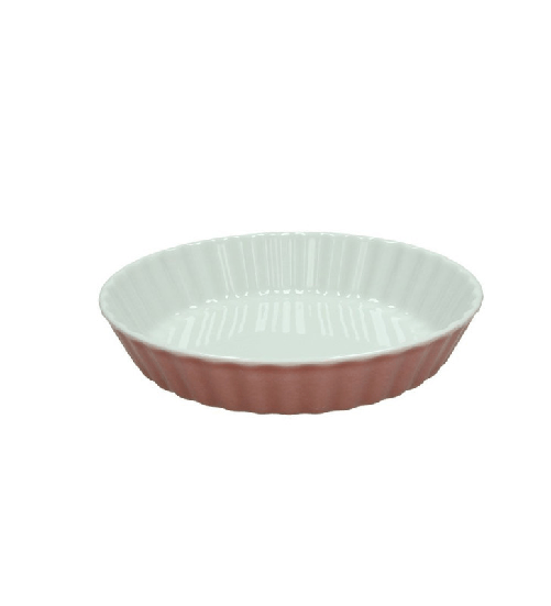 Tognana charme, stampo crostata in porcellana da forno cm 26x5 rosa cipria