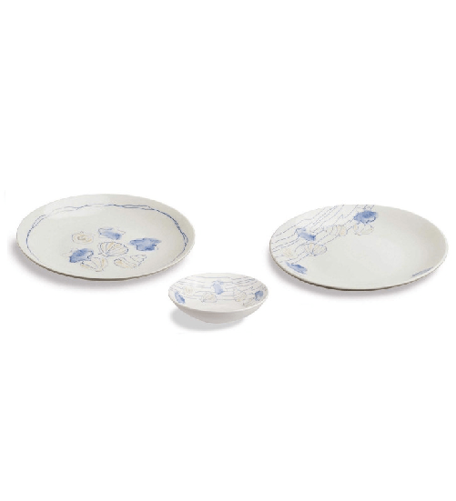 Tognana perla conchiglie set 18 piatti piani fondi frutta in new bone china qualità extra