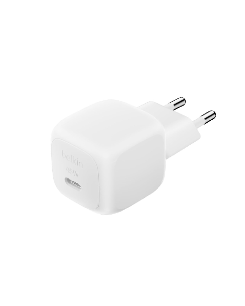 Belkin caricatore da parete 45w usb-c pd compatto ricarica rapida bianco