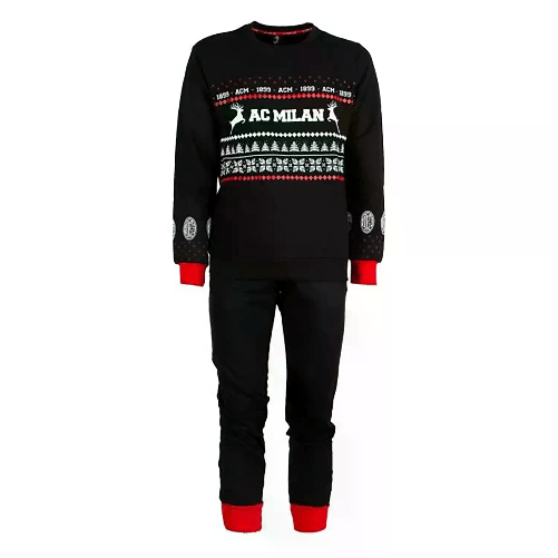 HERMET Pigiama Tuta In Felpa Natale Milan M