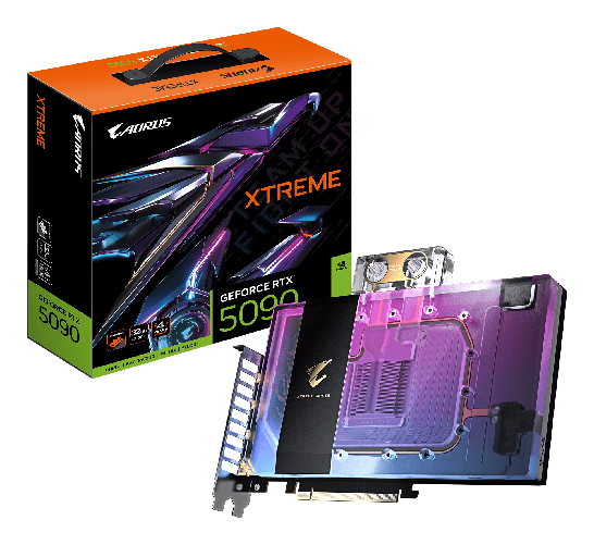 GIGABYTE AORUS GeForce RTX 5090 XTREME WATERFORCE WB 32G Scheda Grafica - 32 GB GDDR7, 512 bit, PCI-E 5.0