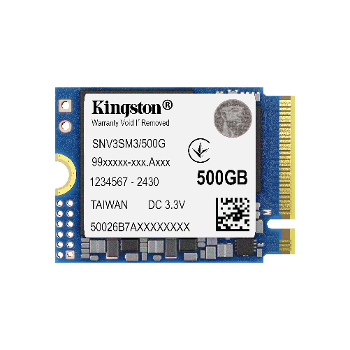 Kingston nv3 ssd nvme 500gb m.2 2230 pcie 4.0 - velocità lettura fino a 6000 mb/s Kingston Technology 500G NV3 M.2 2230 NVMe SSD