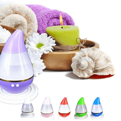 UMIDIFICATORE AROMI AROMATERAPIA ULTRASUONI GOCCIA LED 250ML DIFFUSORE AUTO CASA