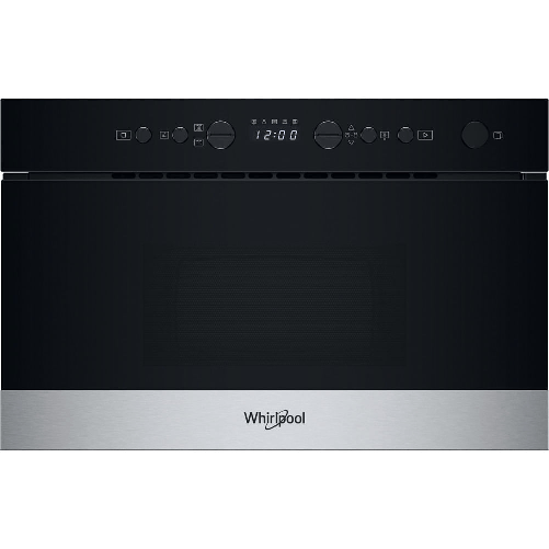 Whirlpool WMN574BX Nero, Acciaio inox Microonde con grill Da incasso 22 L 750 W Whirlpool wmn574bx microonde da incasso con grill 22l nero acciaio ino