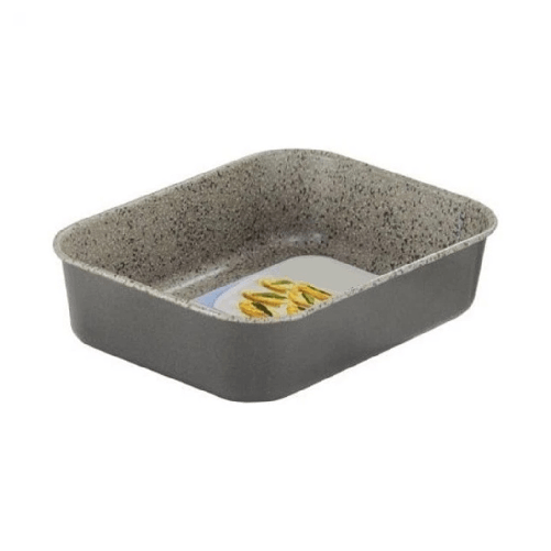 Sfornatutto Alto Teglia 29x25xh6cm Grigio Pietra In Alluminio Antiaderente 036862m -
