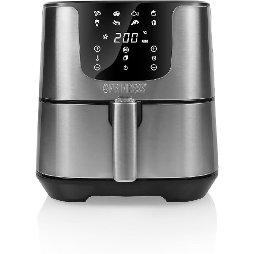 PRINCESS Friggitrice ad aria calda 5.5 lt princess xxl deluxe 1700w 182060 acciaio nero/silver