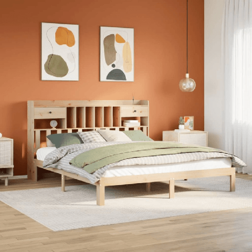 VidaXL Letto Libreria senza Materasso 180x200 cm in Legno di Pino