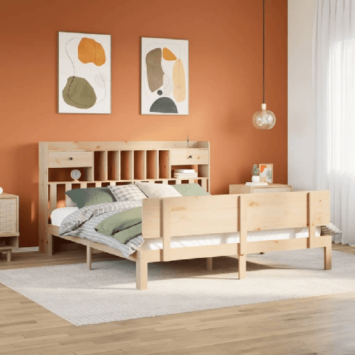 VidaXL Letto Libreria senza Materasso 180x200 cm in Legno di Pino