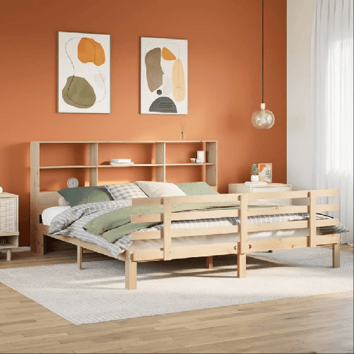 VidaXL Letto Libreria senza Materasso 180x200 cm in Legno di Pino