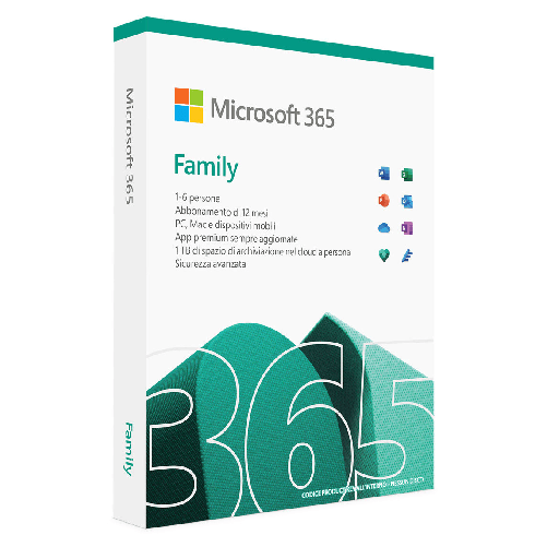 Microsoft Corporation Microsoft 365 family abbonamento annuale 6 utenti 6 tb cloud office e onedrive