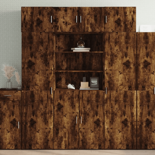 VidaXL Credenza Rovere Fumo 80x42,5x185 cm in Legno Multistrato