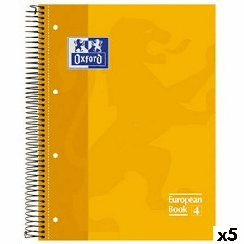Quaderno Oxford Classic Giallo A4 80 Pagine (5 Unità)