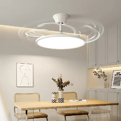 Silamp Ventilatore Silenzioso da Soffitto con Luce LED Naturale e Telecomando 48W