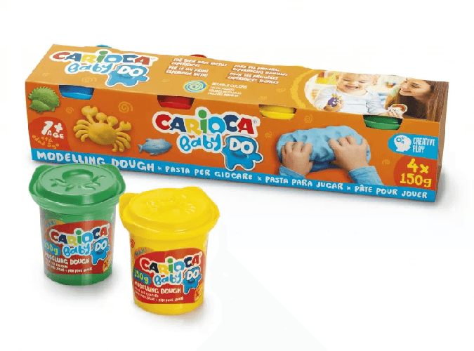 Carioca Confezione Carioca Baby Do con 4 Flaconi di Pasta Modellabile da 150 ml Confezione Carioca Baby Do con 4 Flaconi di Pasta Modellabile da 150