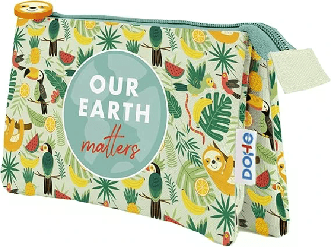 Dohe Astuccio triplo Dohe WWF Tropic - Doppia chiusura a cerniera con tiretto in gomma