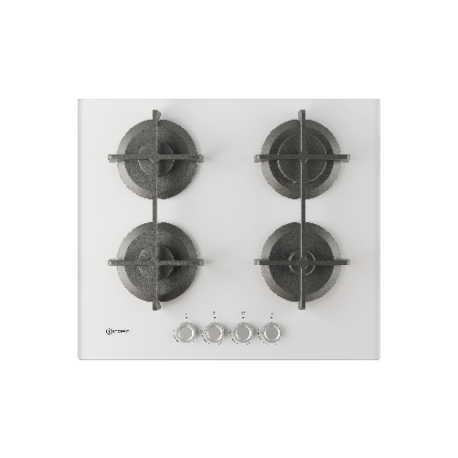 Indesit ING 61T/WH 1 piano gas vetro tortora 60cm 4 fuochi griglie in ghisa lavabili in lavastoviglie