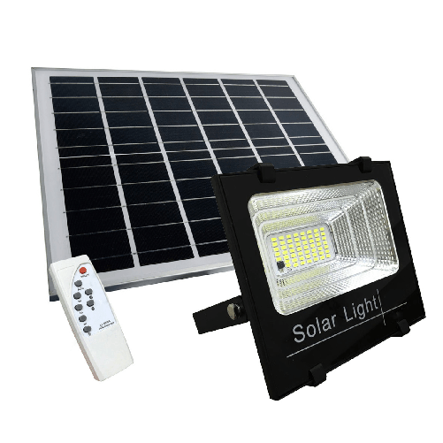 Proiettore Faro a energia solare 60w con pannello solare incluso DIMMERABILE Fredda 6400k