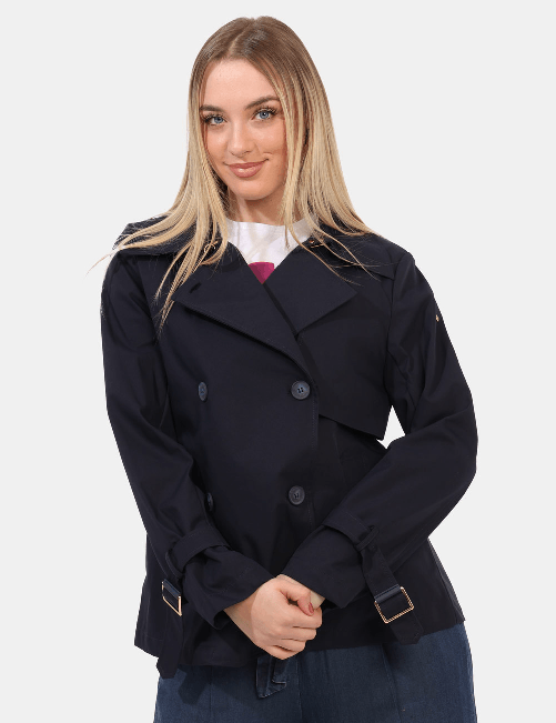 TRENCH CAPPOTTO DONNA YES ZEE J406 KZ00 BLU ORIGINALE PE 2025 M Blu