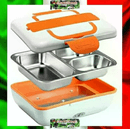 LINXI TRADING Scaldavivande Elettrico Lunchbox 220V Portatile Acciaio Inox Pranzo Caldo