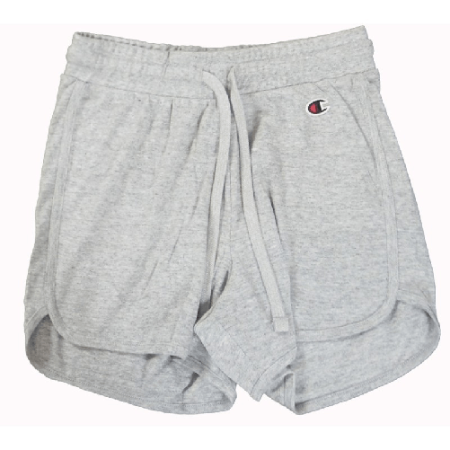 Champion SHORT Soft Cotton Rib Donna Logo Piccolo Cotone Grigio Taglia XS