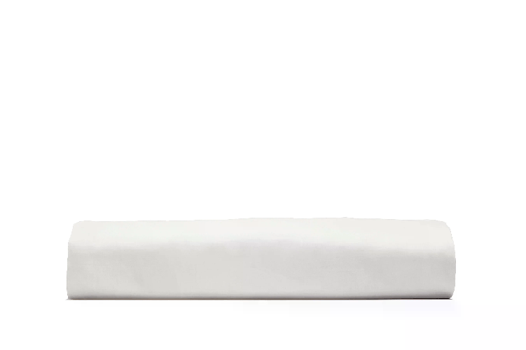 Lenzuolo sotto con angoli in raso di puro cotone Made in Italy BIANCO