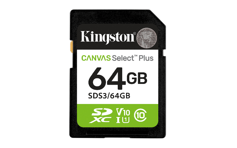Kingston Technology, Scheda SDXC 64GB, Canvas Select Plus Gen3, 100MB-s, C10 UHS-I U1 V10 Kingston Technology Kingston 64gb sdxc canvas select plus g