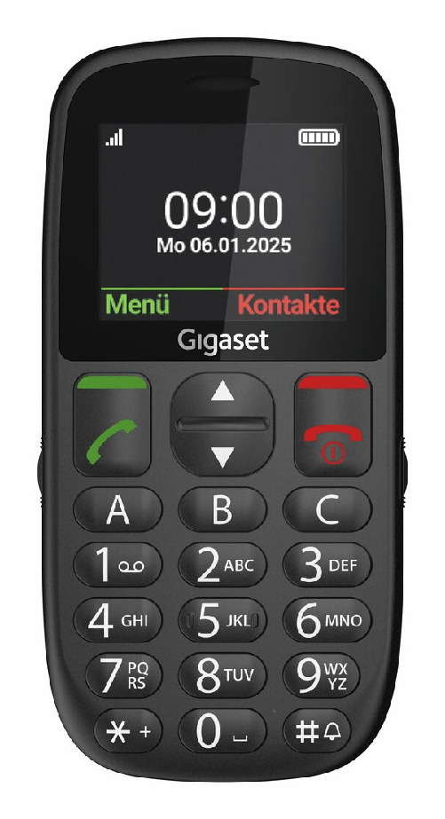 Gigaset GL395 5,59 cm (2.2") 90 g Nero Telefono per anziani Gigaset gl395 telefono per anziani nero schermo 5,59 cm batteria 800 mah sim singola
