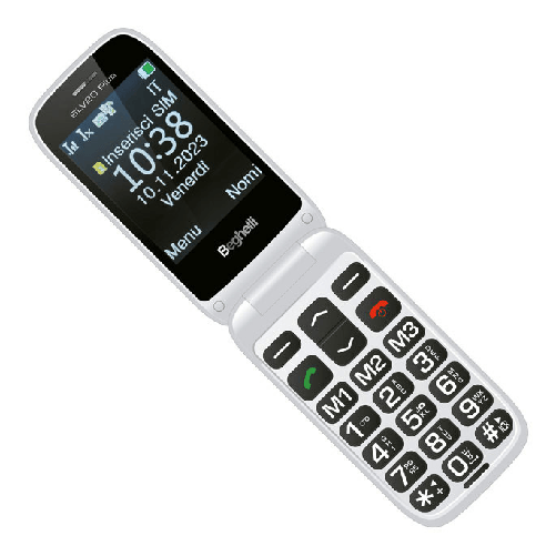 Beghelli slv 20 plus telefono per anziani con tasto salvalavita e braccialetto