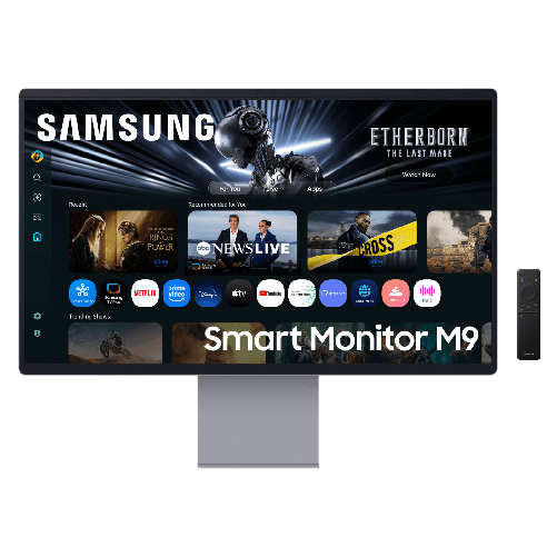 Samsung smart monitor m90sf 32" 4k uhd oled 165hz hdr10+ argento