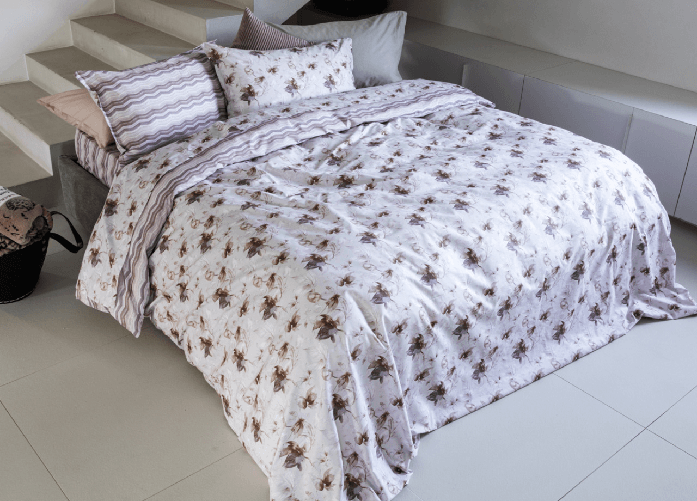 Completo Lenzuola Letto In Cotone Modello Les Uniques Dis. 2510