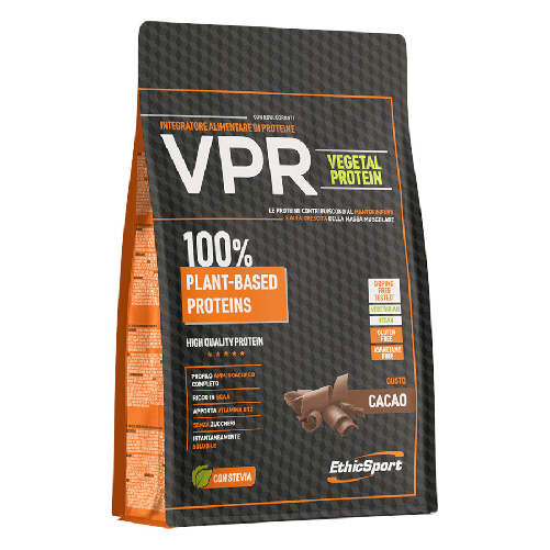 Ethicsport VPR Proteine Vegetali pisello riso e zucca 500g gusto CIOCCOLATO