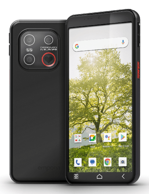 Emporia emporiasmart.me7 smartphone 5.45" 6gb ram 128gb tripla fotocamera nero android