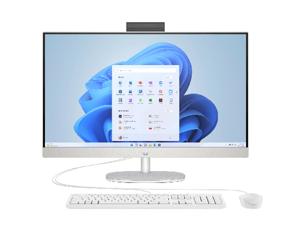 Hp all-in-one 27" pc desktop bianco intel core i5 16gb ram 512gb ssd windows 11