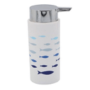 Dispenser Porta Sapone Liquido Cilindrico Pesciolini In Plastica 15,6 Cm 69880 -