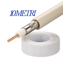 DIMELITALIA Cavo coassiale tv 75Ω classe b ccs 6,5mm matassa da 10 metri per impianti sat