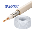 DIMELITALIA Matassa cavo coassiale tv 6,5mm 75Ω classe b ccs da 25 metri per impianti sat