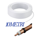 DIMELITALIA Cavo coassiale tv 75 ohm 5 mm in rame puro bobina da 10 metri pronta all'uso