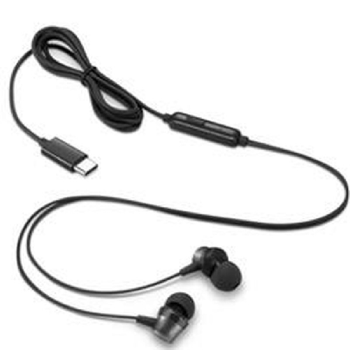 Lenovo 4XD1J77351 cuffia e auricolare Cablato In-ear Ufficio USB tipo-C Nero Lenovo Auricolari Lenovo Nero