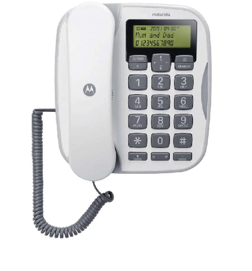 Motorola, Telefono Fisso, Con Vivavoce, Tasti Grandi, CT510, Bianco