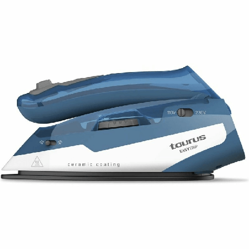 Taurus EasyTrip Ferro da stiro a secco e a vapore Piastra in Ceramica 1000 W Blu, Bianco Taurus Ferro da Stiro a Vapore Taurus EASY TRIP 1000 W