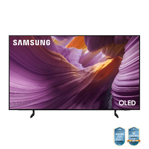 Samsung smart tv oled 4k 55" qe55s85fauxzt 144hz processore nq4 ai gen2 tizen 2025
