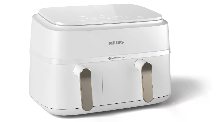 Philips 3000 series Serie 3000 NA353/10 Airfryer con doppio cestello PHILIPS PED Friggitrice Ad Aria Dual Basket 9L 1.5Kg Con Doppio Cestello White